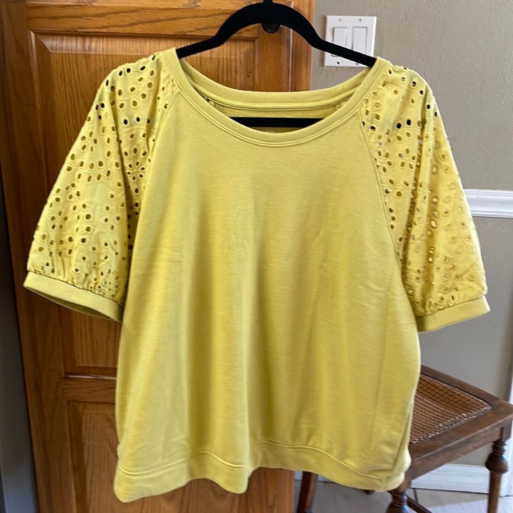Women's Sonoma Puff short Sleeve Sweatshirt
XX LARGE, Washed Green/yellow